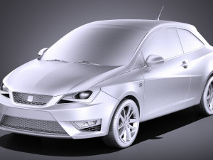 Seat Ibiza 3-door 2016 vray Modello 3D