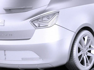 Seat Ibiza 3-door 2016 vray 3D Model