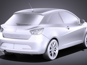 Seat Ibiza 3-door 2016 vray Modello 3D