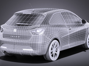 Seat Ibiza 3-door 2016 vray Modello 3D