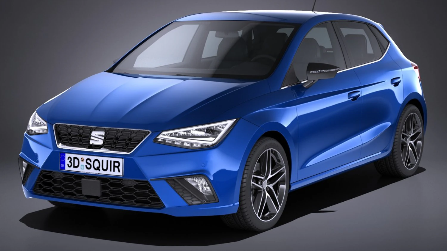 Seat Ibiza 2018 3D Model .c4d .max .obj .3ds .fbx .stl .blend 