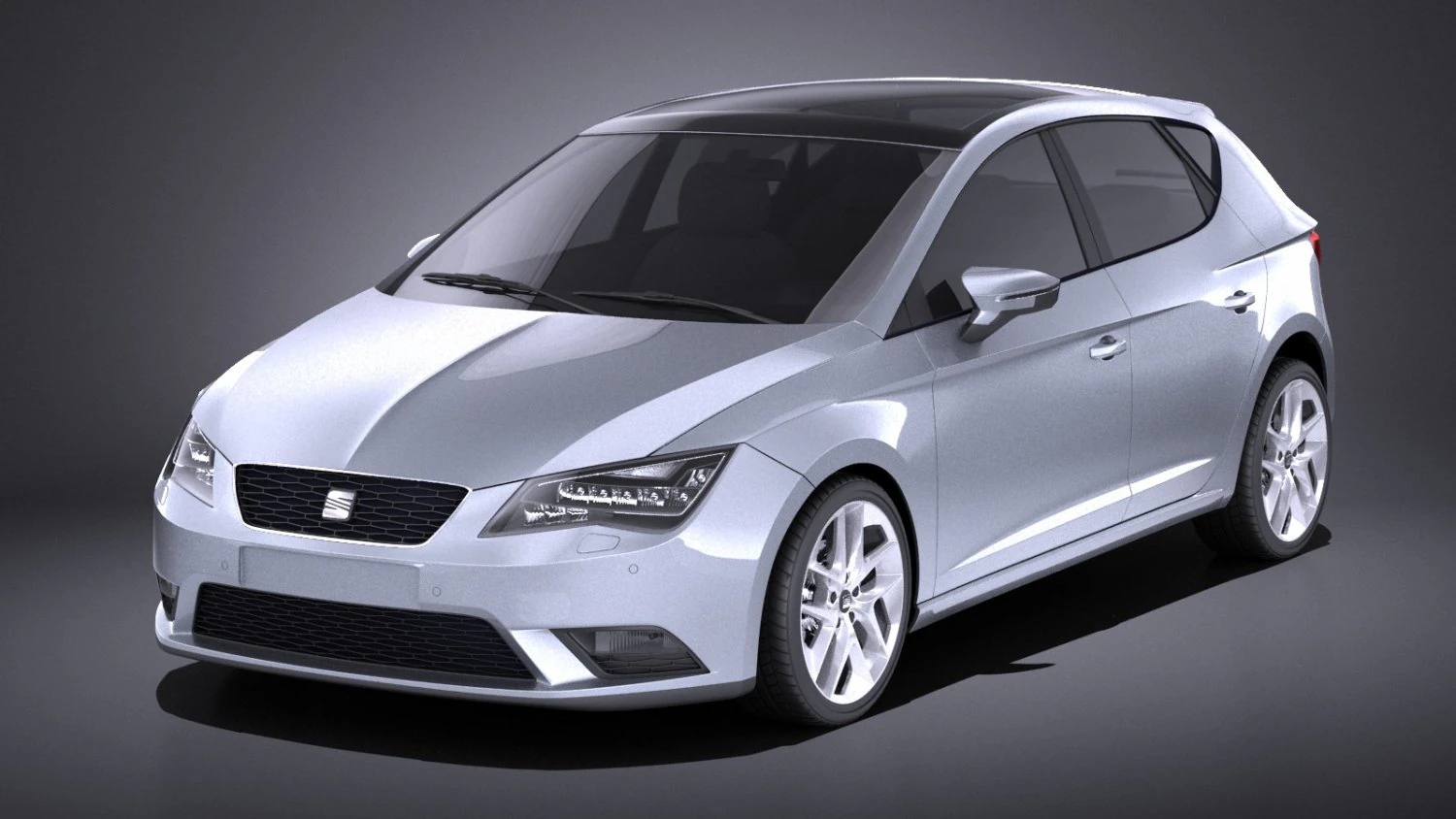 Seat Leon 2016 vray 3D Model .c4d .max .obj .3ds .fbx .stl .blend 
