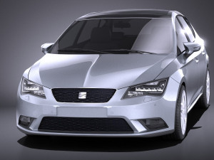 Seat Leon 2016 vray Modelo 3D
