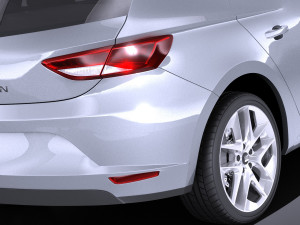 Seat Leon 2016 vray Modelo 3D