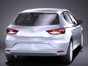 Seat Leon 2016 vray Modelo 3D