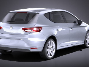 Seat Leon 2016 vray Modelo 3D