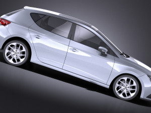 Seat Leon 2016 vray Modelo 3D