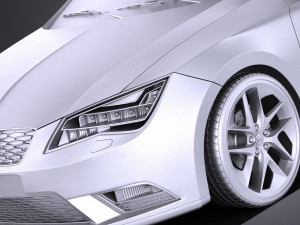 Seat Leon 2016 vray Modelo 3D