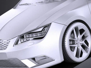Seat Leon 2016 vray 3D Model
