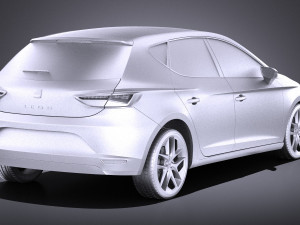 Seat Leon 2016 vray Modelo 3D