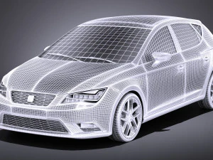 Seat Leon 2016 vray 3D Model