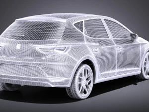 Seat Leon 2016 vray 3D Model