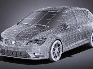 Seat Leon 2016 vray 3D Model