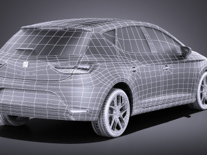 Seat Leon 2016 vray Modelo 3D