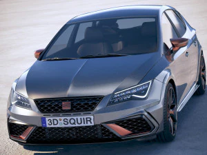 Seat Leon Cupra R 2018 3D Model