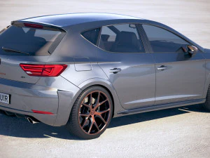 Seat Leon Cupra R 2018 3D Model