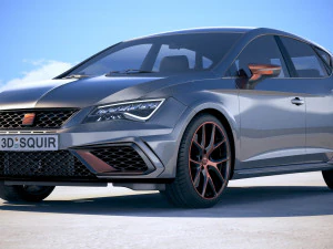 Seat Leon Cupra R 2018 3D Model