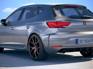 Seat Leon Cupra R 2018 3D Model