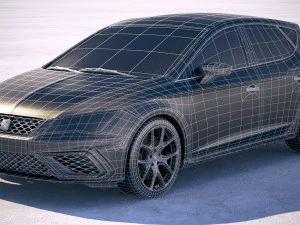 Seat Leon Cupra R 2018 3D Model