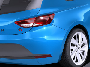 Seat Leon SC 2016 3-door vray 3Dモデル