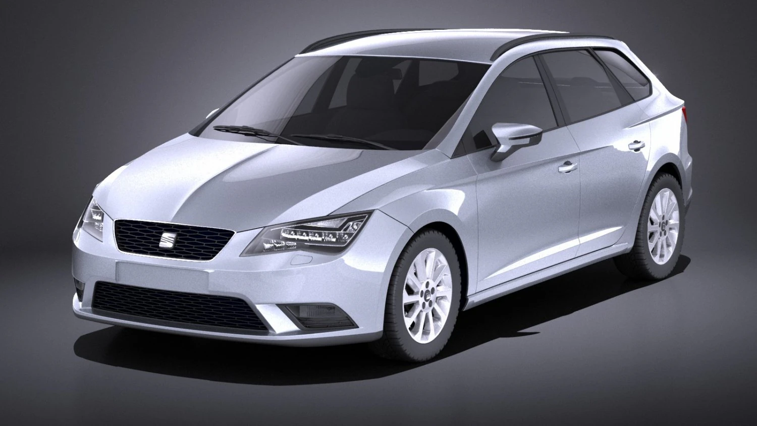 Seat Leon ST 2016 vray 3D Model .c4d .max .obj .3ds .fbx .stl .blend 