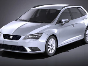 Seat Leon ST 2016 v-ray Modello 3D