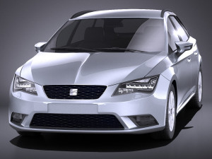 Seat Leon ST 2016 vray 3D Model