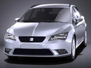 Seat Leon ST 2016 vray 3D Model