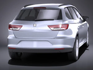 Seat Leon ST 2016 vray 3D Model