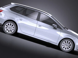 Seat Leon ST 2016 vray 3D Model
