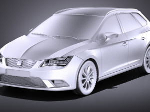 Seat Leon ST 2016 vray 3D Model
