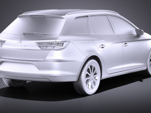 Seat Leon ST 2016 vray 3D Model
