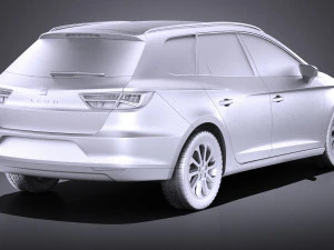 Seat Leon ST 2016 vray 3D Model