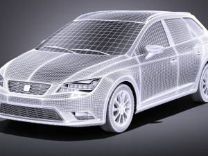 Seat Leon ST 2016 vray 3D Model