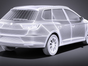 Seat Leon ST 2016 vray 3D Model