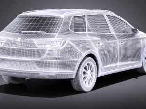 Seat Leon ST 2016 vray 3D Model