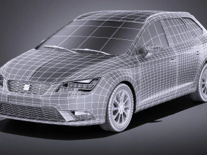 Seat Leon ST 2016 vray 3D Model