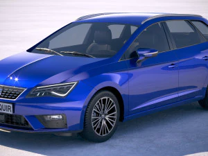 Seat Leon ST 2019 3D Model