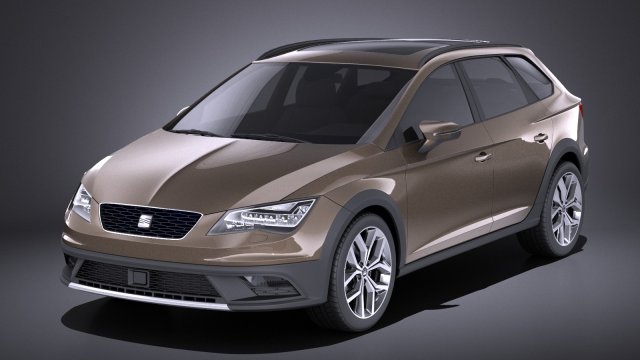 Seat Leon X-perience 2017 vray Modelo 3D .c4d .max .obj .3ds .fbx .stl .blend