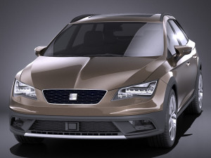 Seat Leon X-perience 2017 vray Modelo 3D