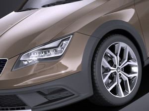 Seat Leon X-perience 2017 vray Modelo 3D
