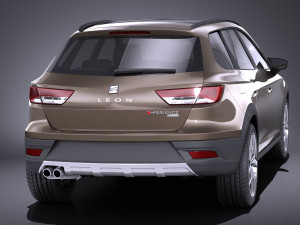 Seat Leon X-perience 2017 vray Modelo 3D