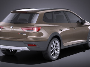 Seat Leon X-perience 2017 vray Modelo 3D