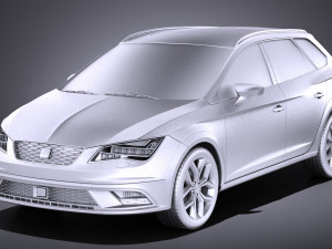 Seat Leon X-perience 2017 vray Modelo 3D