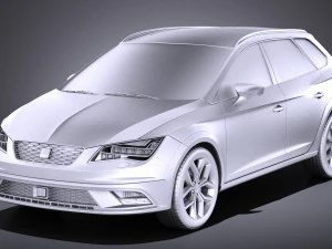 Seat Leon X-perience 2017 vray 3D Model