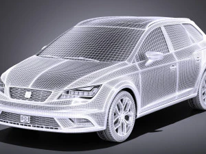 Seat Leon X-perience 2017 vray 3D Model