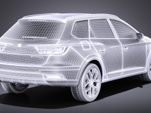 Seat Leon X-perience 2017 vray Modelo 3D