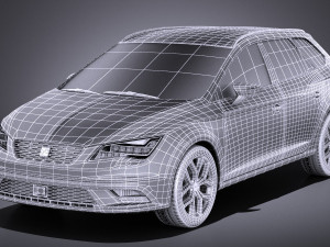 Seat Leon X-perience 2017 vray Modelo 3D