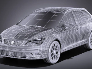 Seat Leon X-perience 2017 vray 3D Model