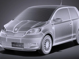 Skoda Citigo 3 portas 2017 Modelo 3D